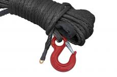 Трос для лебёдки синтетический 6 мм/15 м черный, готовый (РИФ арт. Rope6mm15mBL)