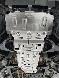 Защита радиатора, картера, РК, КПП для Toyota Tundra 2008-2021 г.в, бензин, алюминий, 8 мм (Falcon арт. 8119388884A)
