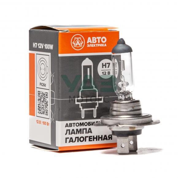 Автолампа галогеновая А12-100 Н7, цоколь Px26d для дальнего света УАЗ Патриот (АвтоЭлектрика) Автолампа галогеновая А12-100 Н7, цоколь Px26d для дальнего света УАЗ Патриот (АвтоЭлектрика)