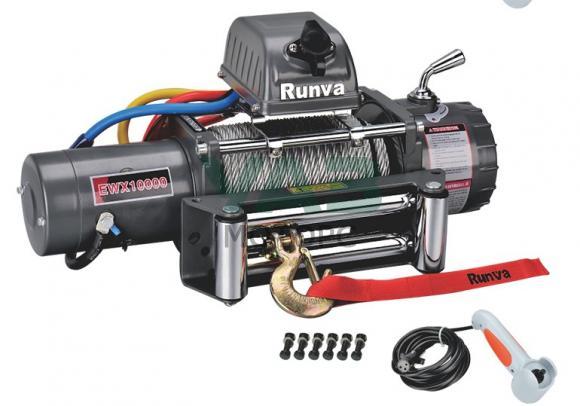 Лебёдка электрическая 12V Runva 10000 lbs 4500 кг (стальной трос) Лебёдка электрическая 12V Runva 10000 lbs 4500 кг (стальной трос)