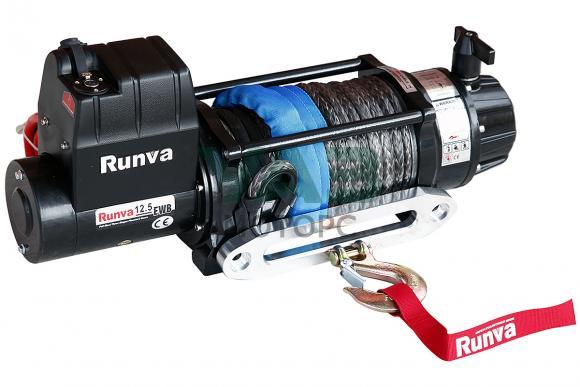 Лебёдка Runva 12500 lbs 5670 кг 12V (влагозащищенная / синтетический трос) Лебёдка Runva 12500 lbs 5670 кг 12V (влагозащищенная / синтетический трос)