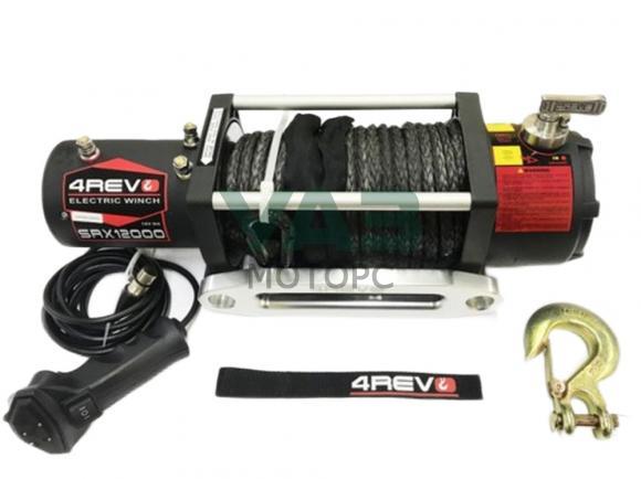Лебедка автомобильная SRX 12000 12В синтетический трос (4Revo арт. 4R-W123B-12) Лебедка автомобильная SRX 12000 12В синтетический трос (4Revo арт. 4R-W123B-12)