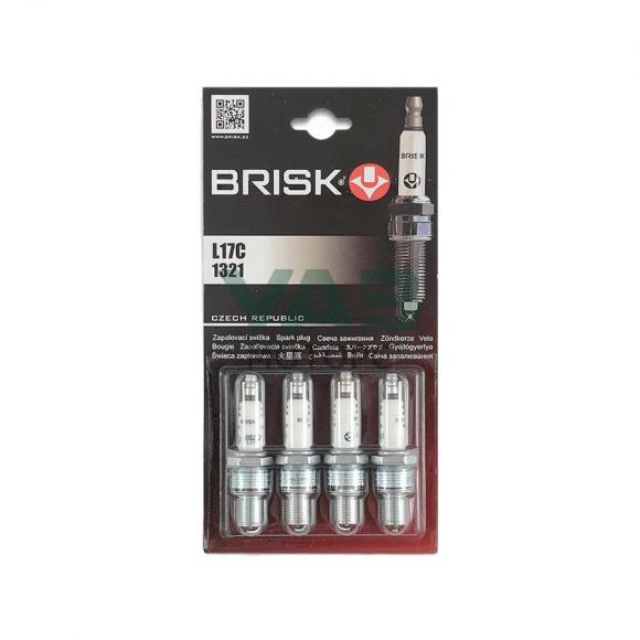 Свеча А-17 L17C дв. ЗМЗ 406 для а/м ГАЗ, под ключ 20, комплект 4 шт (BRISK арт. 1321) Свеча А-17 L17C дв. ЗМЗ 406 для а/м ГАЗ, под ключ 20, комплект 4 шт (BRISK арт. 1321)