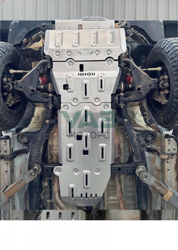 Защита радиатора, картера, РК, КПП для Toyota Hilux 2015-2024 г.в., алюминий, 8 мм (Falcon арт. 8119385784) Защита радиатора, картера, РК, КПП для Toyota Hilux 2015-2024 г.в., алюминий, 8 мм (Falcon арт. 8119385784)