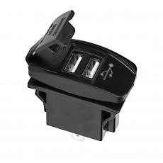  Розетка USB (3.1А / 2 выхода / синяя подсветка) (redBTR) 809220 
